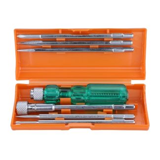 TAPARIA Screw Driver Set with Bulb – 840 (Neon, Silver and Green)