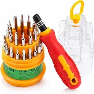 Sulfar Screwdriver Set, Steel 31 in 1 with 30 Screwdriver Bits, Professional Magnetic Driver Set, for PC/Household/Furniture/Tablet/Game Console/Electronic Devices